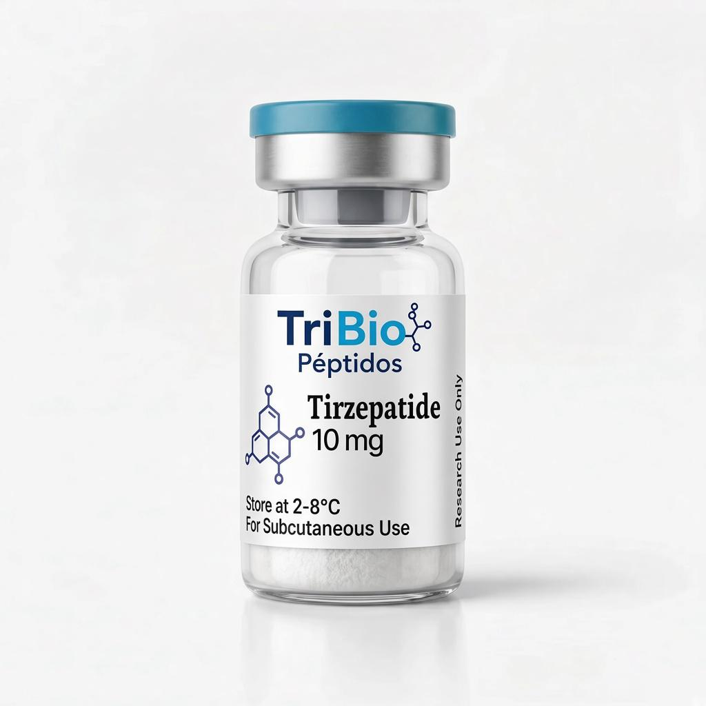 Presentación de Tirzepatida 10 mg de TriBio Péptidos