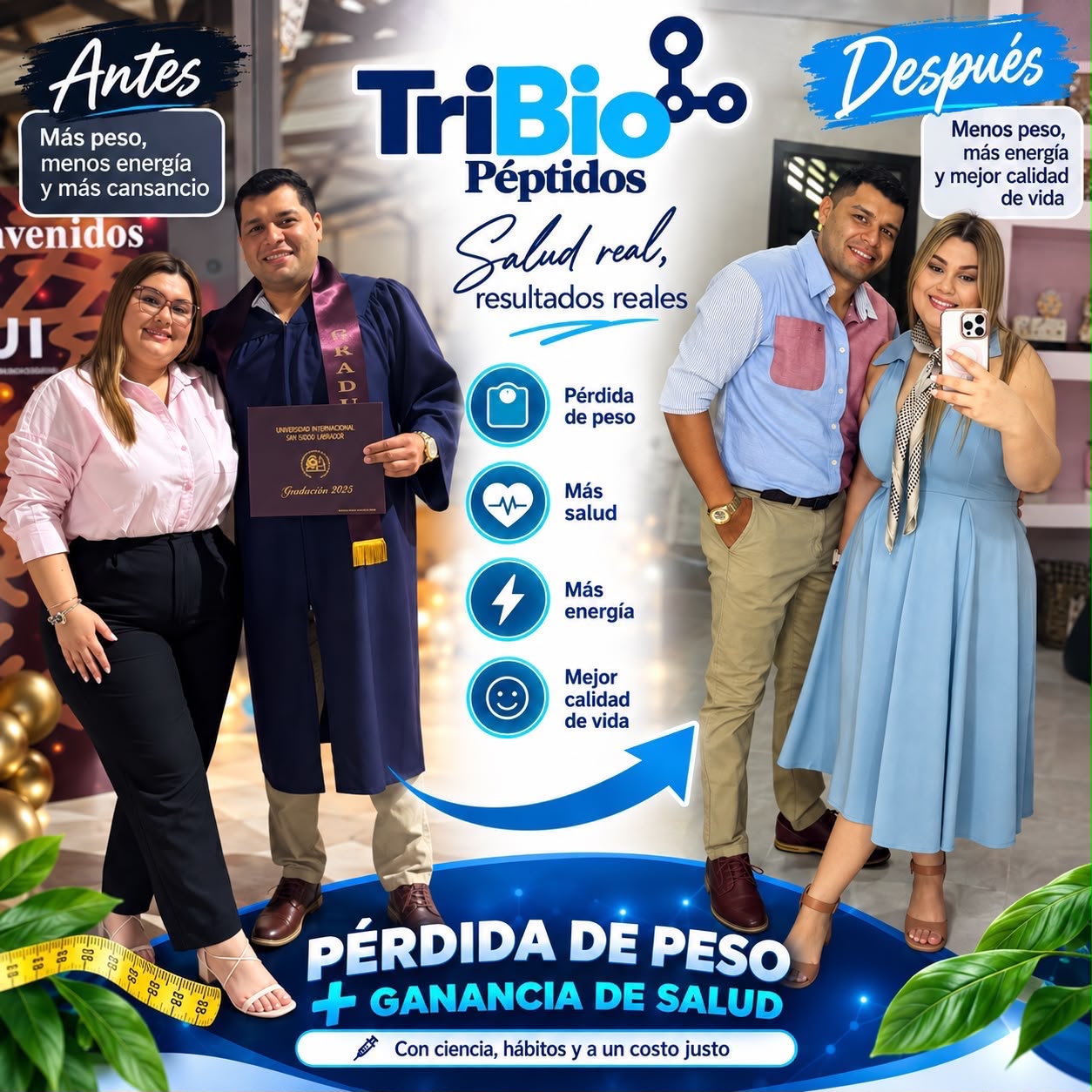 Imagen comparativa de antes y después compartida por una cliente
